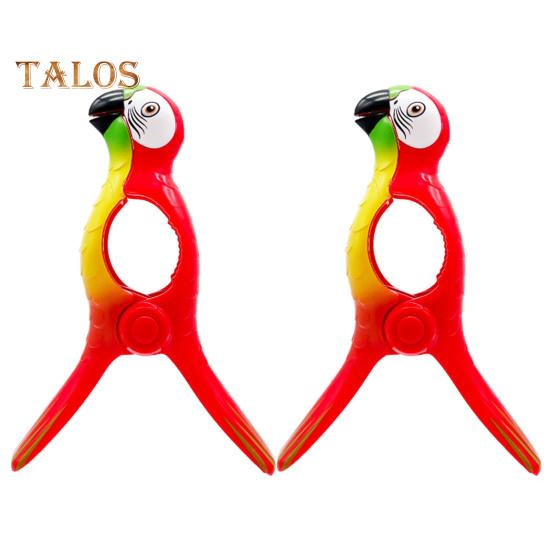 

2 шт. зажимы для одежды многоразовые противоскользящие анти-трещины милые крепкие зажимы для пляжных полотенец домашние вещи жёлтый/красный