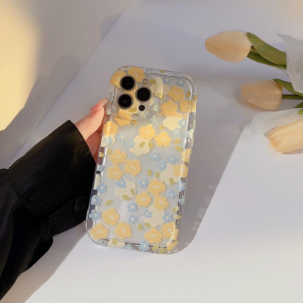 Floral 14pro Max für Apple für IPhone15 Handyhülle 13 Klein Frisch 16 Transparentes Silikon 11