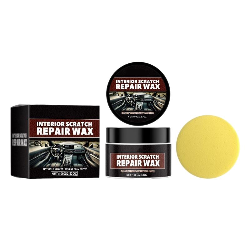 

Repairing Polishing Wax Car Dashboard Restorer Universal Car Interior Scratch Remover with Sponge Scratch Repair Paste 1