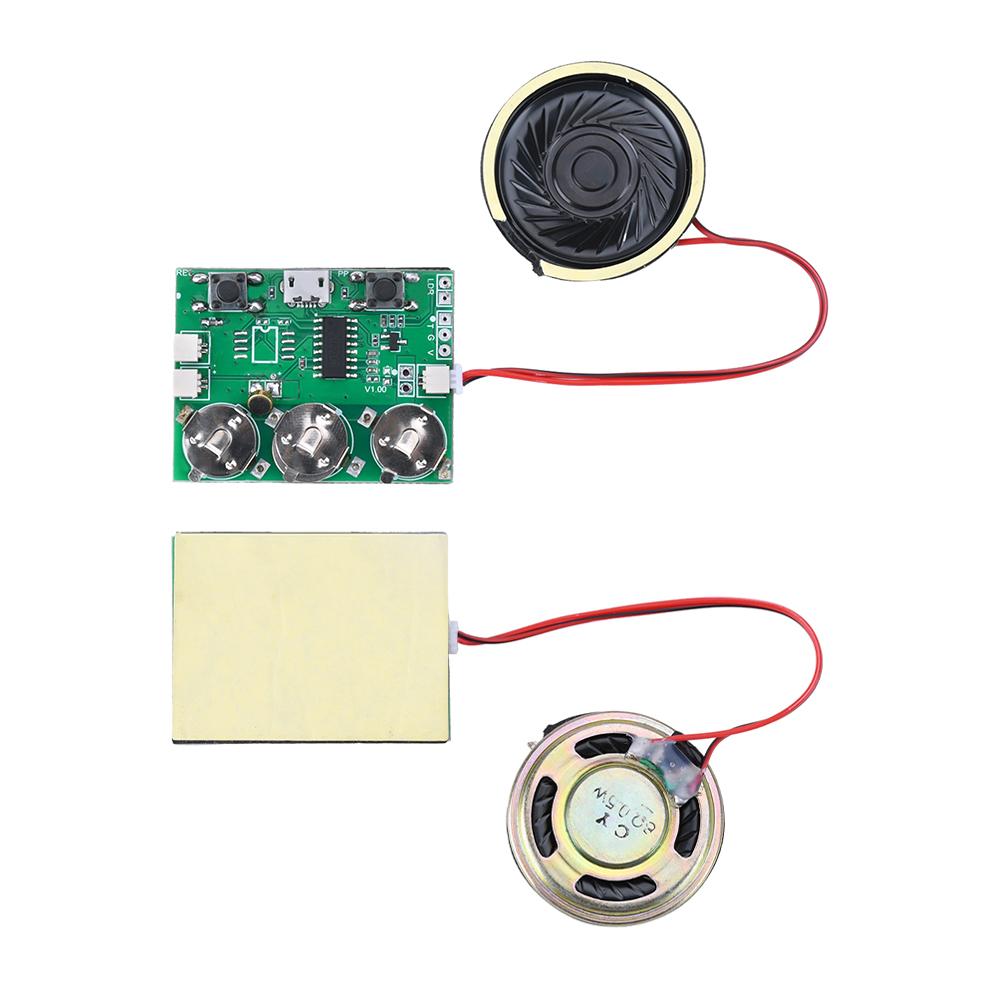 DIY Voice Greeting Card Chip 100 Seconds Recordable Voice Sound Chip USB Audio Storage Voice Greeting Card for Holiday Moudle