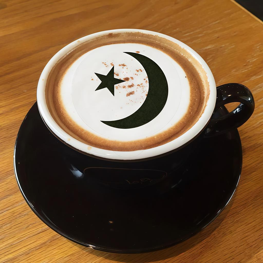 6pcs/18pcs Eid Mubarak Moon Spray Stencils Coffee  Decor Ramadan Decor Eid Al Adha al-Fitr EID Mubarak Party