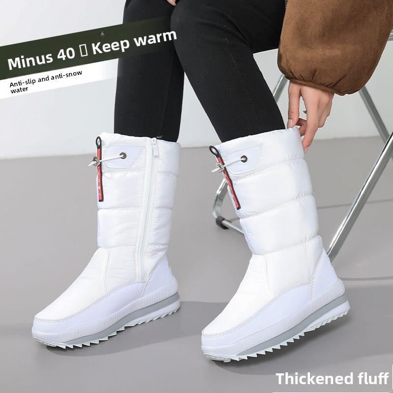 

Зимові надтовсті снігові чоботи Чоловічі та жіночі бавовняні черевики Нековзкі, зносостійкі та теплі Зовнішні холодостійкі високі бавовняні чоботи великого розміру 37