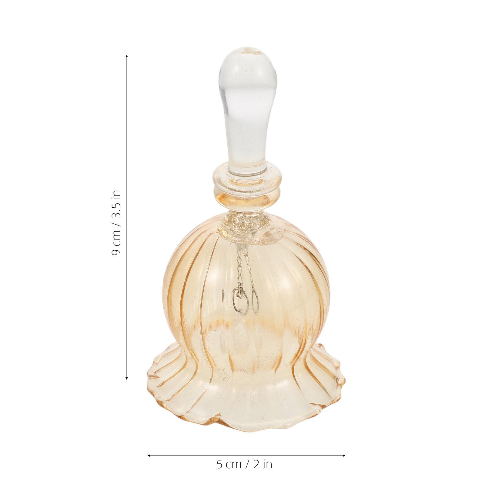 

Handheld Glass Bell Decorative Crystal Ringing Bell for Wedding Holiday Dinner Rustic Tabletop Decoration Vintage Service Call other