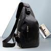 Men's Korean Style Multifunctional Crossbody Chest Bag - Fashionable Soft Leather Small Backpack Trend.