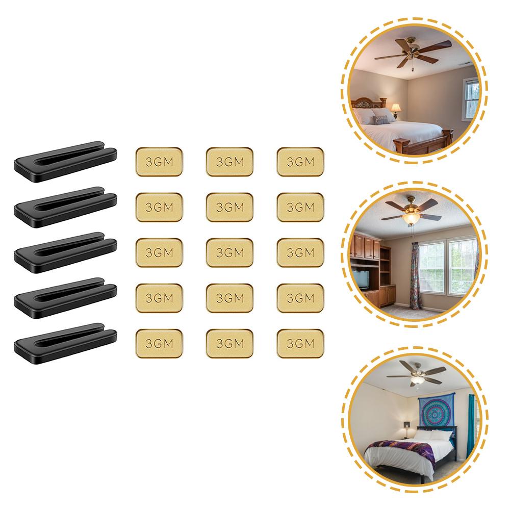 5 Sets Ceiling Fan Balancing Kit Fan Balancing Clip and Self-Adhesive Weights Kit