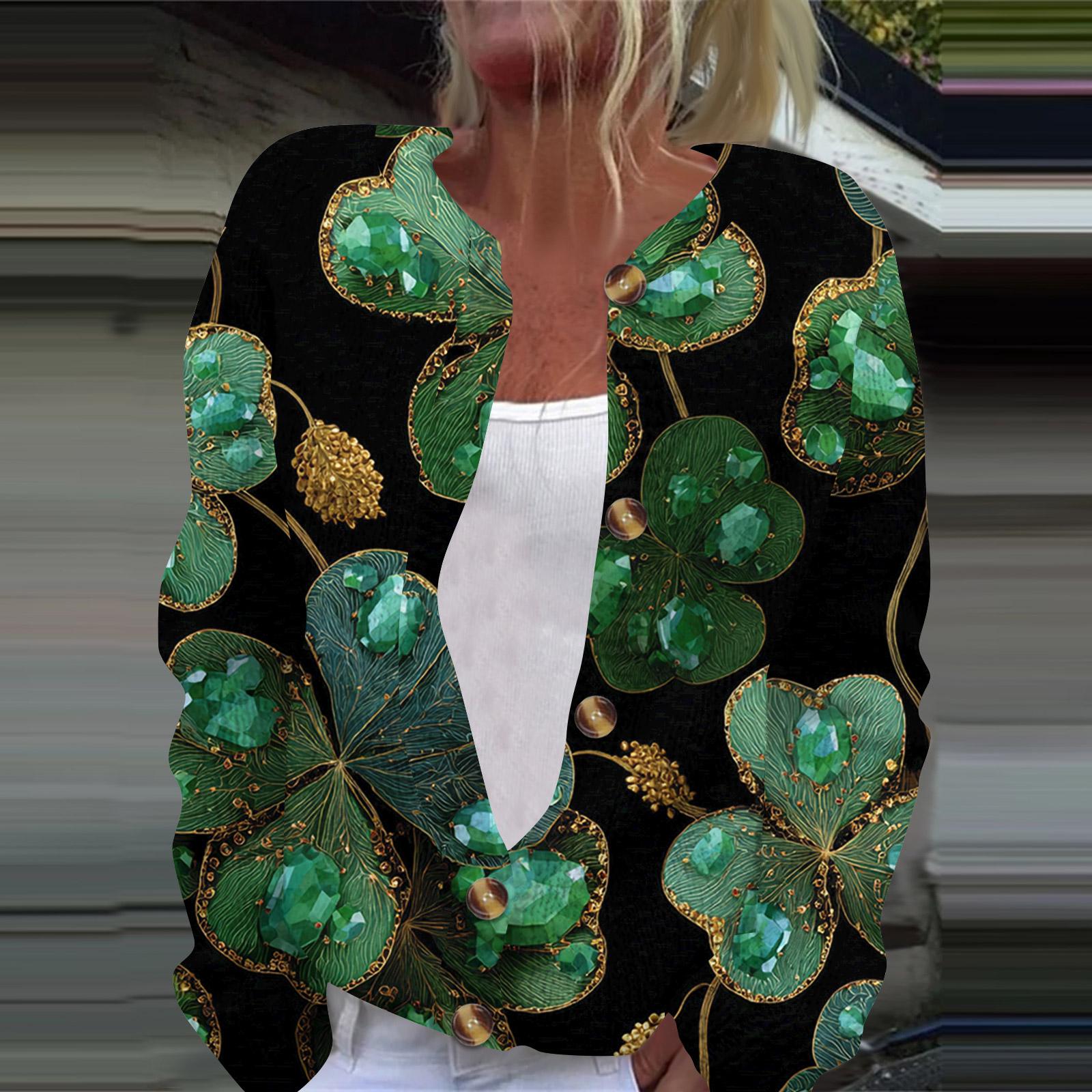 

Жіноча модна в язана куртка з довгим рукавом і принтом XL