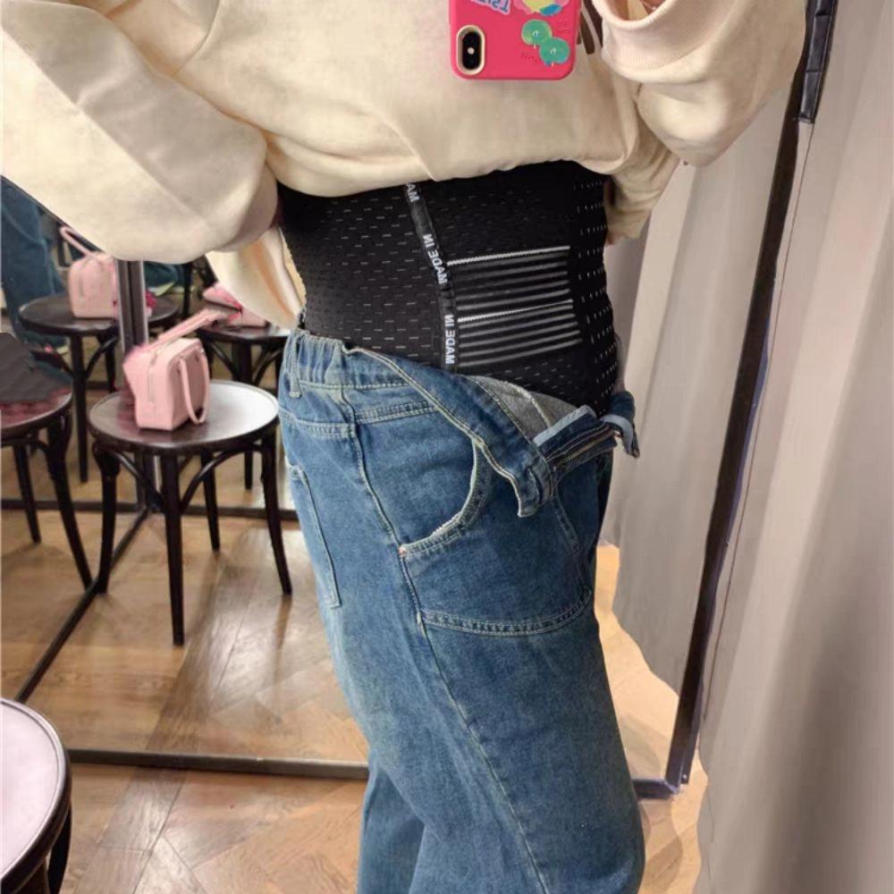 Buckle Tummy Control Shapewear Postpartum Girdle Body Shaper Elastic Waist Trainer Belt Gym