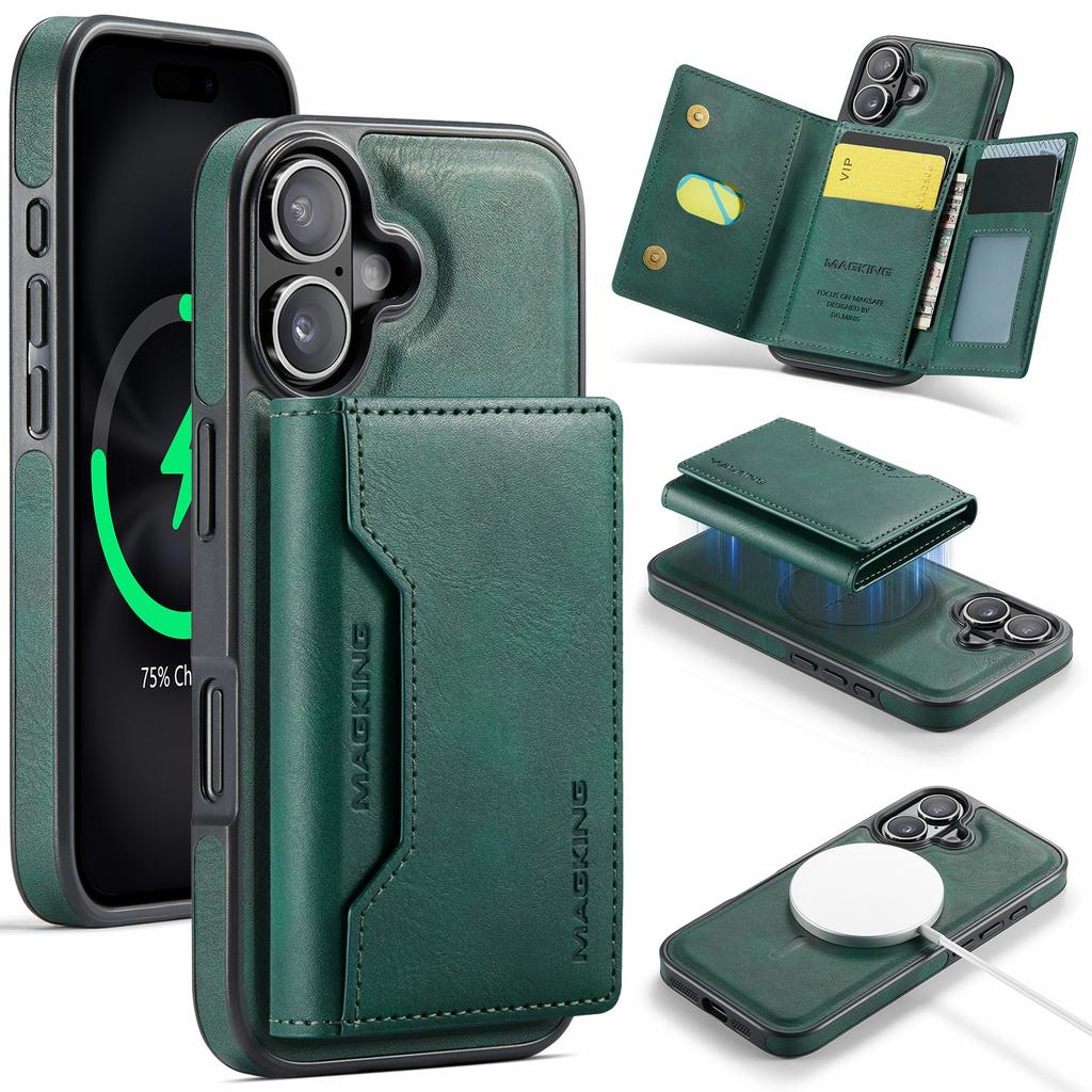 MAGKING K2 Series For iPhone 17 Case Compatible with MagSafe PC+TPU+PU Phone Cover