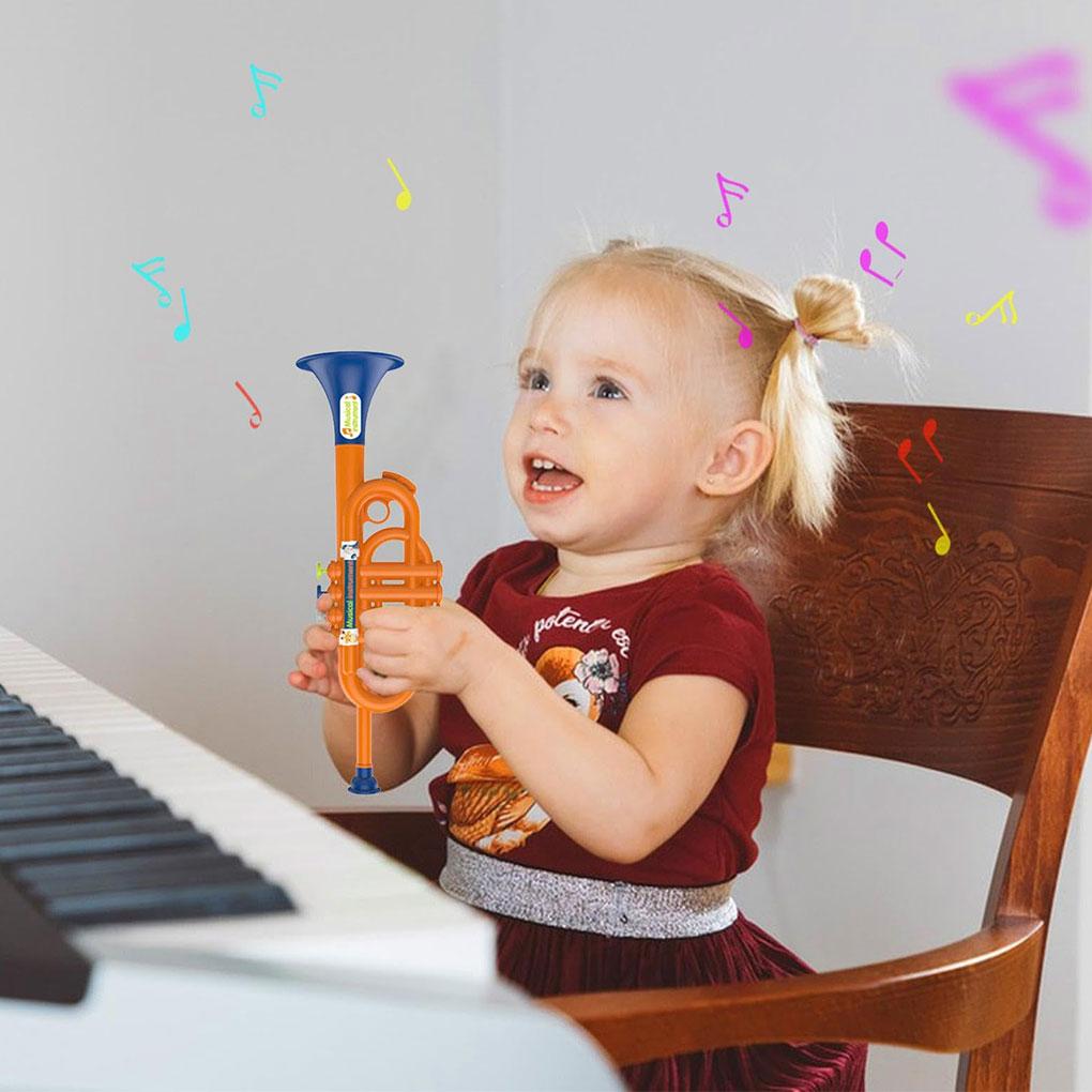 Exquisite Spielzeugtrompete Simuliertes Instrument für Jungen Musikalische Erziehung Trompetenspielzeug für Kinder Kleinkind