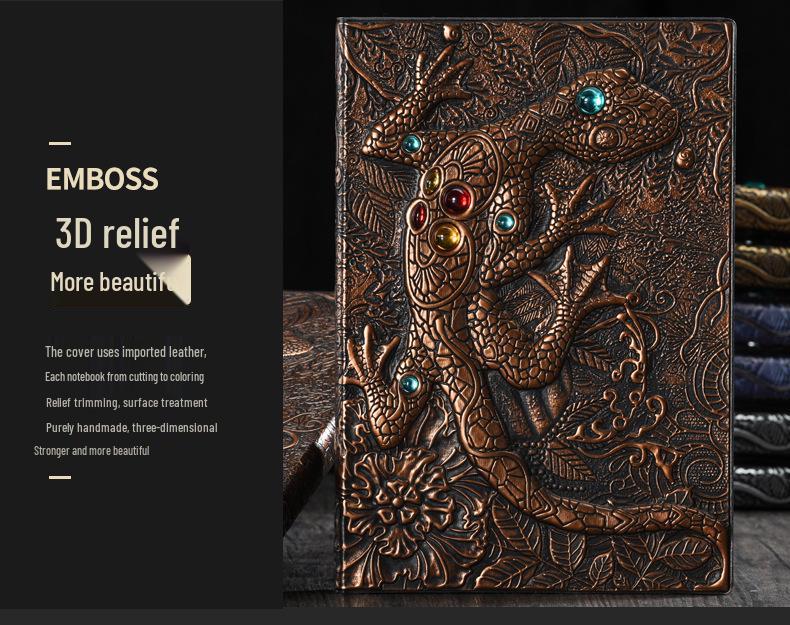 Personalized Lizard Gecko Hardcover Notebook: Exquisite Retro Design