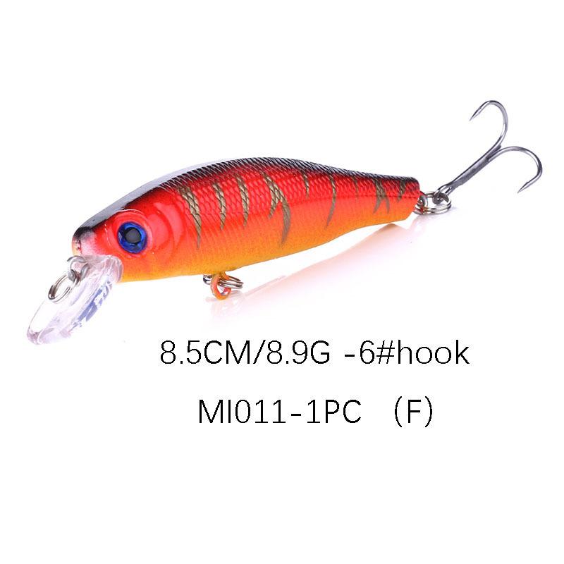 

Кастинговый поплавок Минноу 8,5 см 9 г Крэнкбейты Рыбалка Поппер Морская рыбалка Приманки Крэнк Воблеры Для Троллинга Щука Поверхностная приманка Лосось 85mm