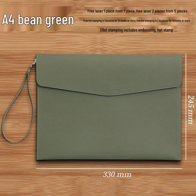 Custom A4 Lychee Grain Document File Bag and Briefcase