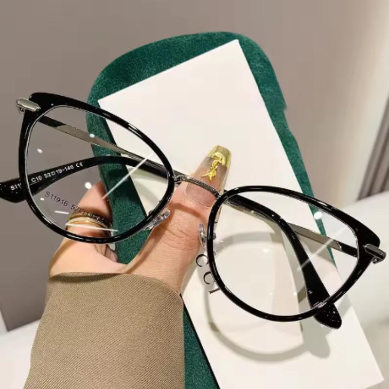 

Anti-Blue Light Glasses Retro Cat Eye Glasses Women Professional Fashion Elegant Trend Flat Light Mirror Small Frame Eye Mirror