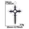 Never Fade Silver Color Stainless Steel Jesus Flower Cross Pendants For Jewelry Making Earring Bracelet Religious Handmade Charm