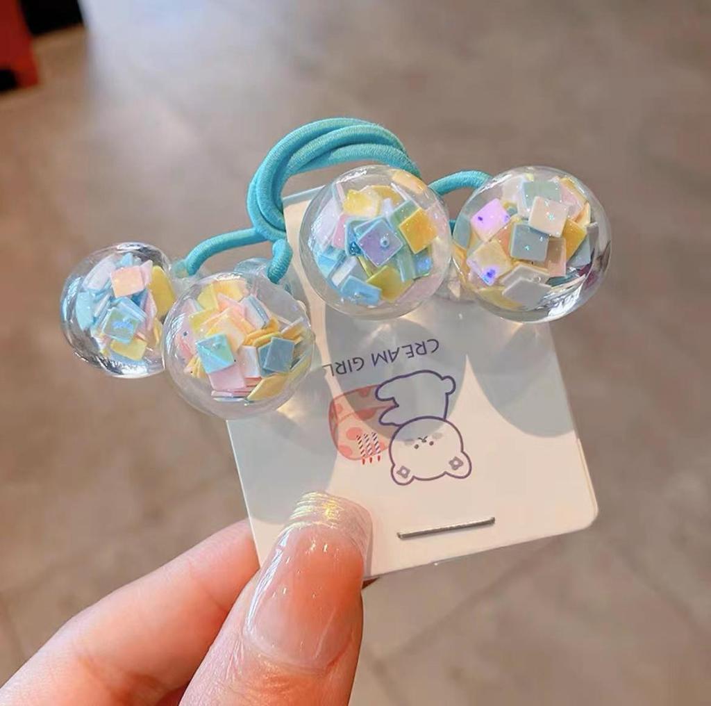 Kinder Pailletten Floral Elastische Haarbänder Gummiband Haargummi Prinzessin Kawaii Haarseil Kopfbedeckung Mädchen Kinder Haarschmuck