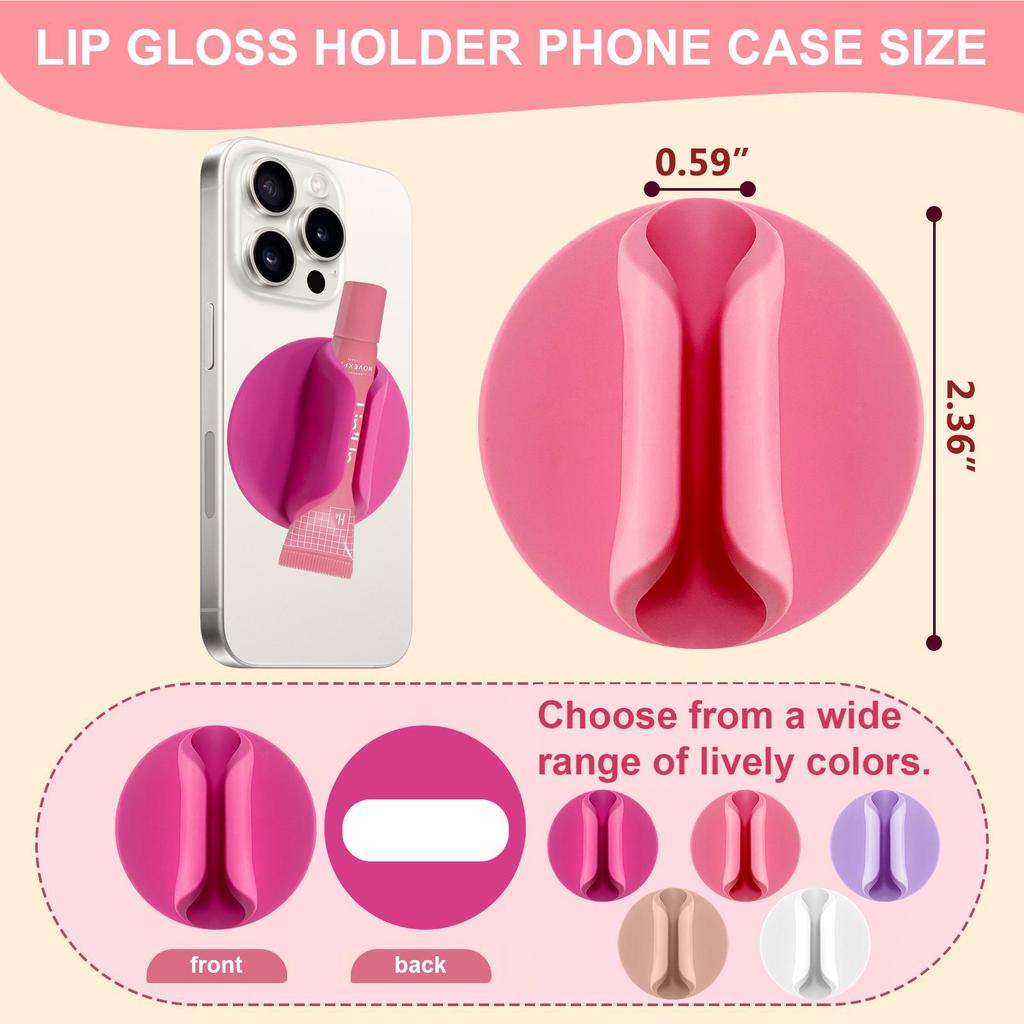 Tragbarer Silikonhalter für Lipgloss, Handy, Lippenstift, E-Zigarette und mehr