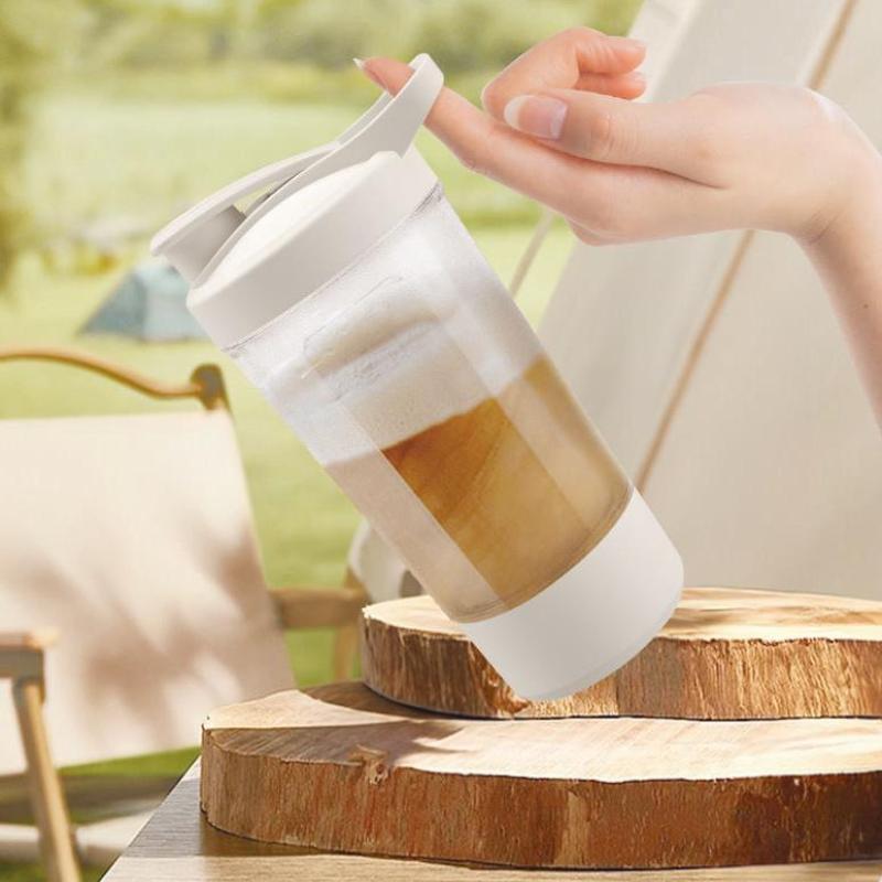 Taza Mezcladora de Café Eléctrica Portátil de 450 ml Recargable por USB Taza Mezcladora Totalmente Automática Para Fitness Deportes al Aire Libre Gimnasio