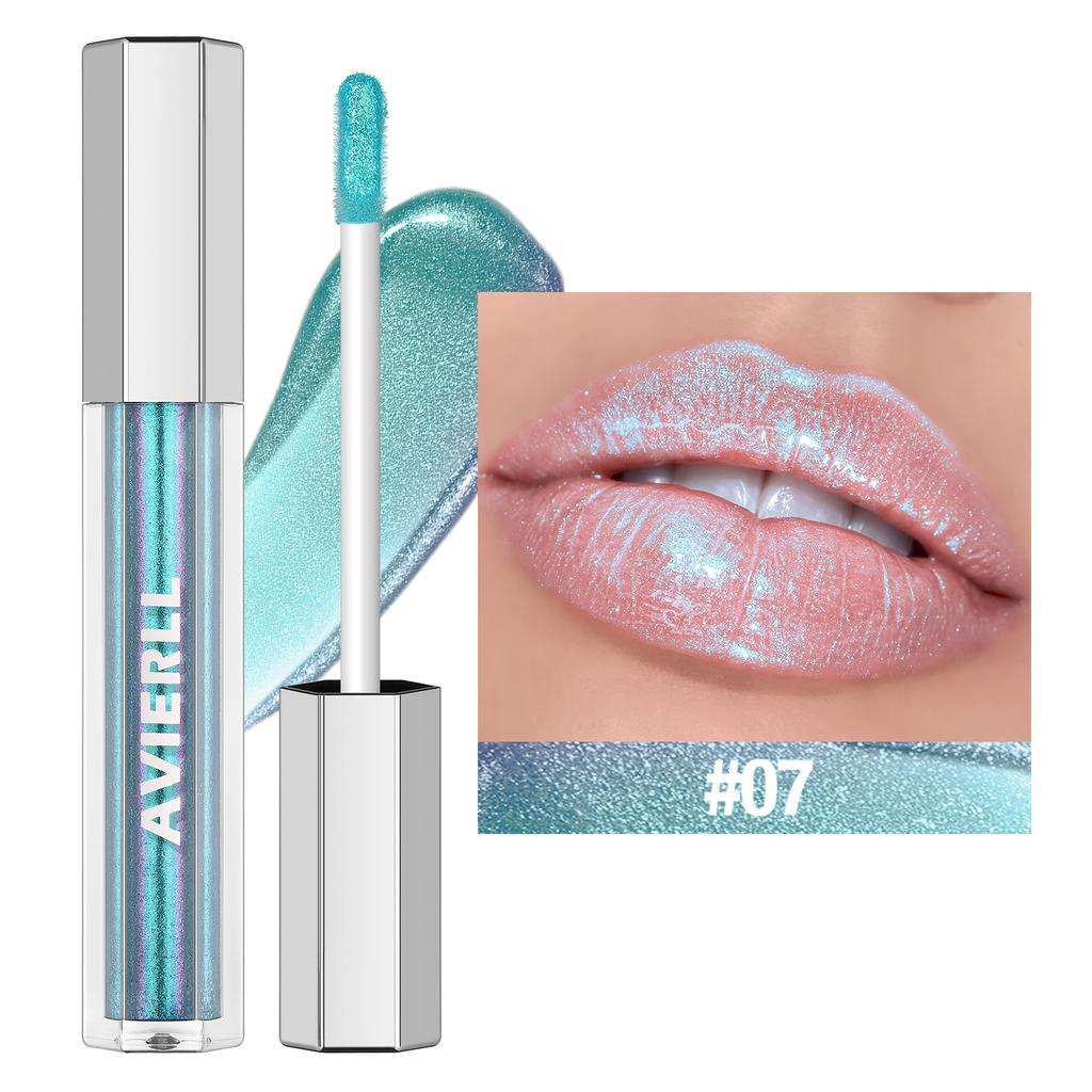 8 Colors Shimmer Lip Gloss Set Moisturizing Plumping High Shine Lip Glaze Long Lasting Non Sticky Glossy Lip Makeup for Women