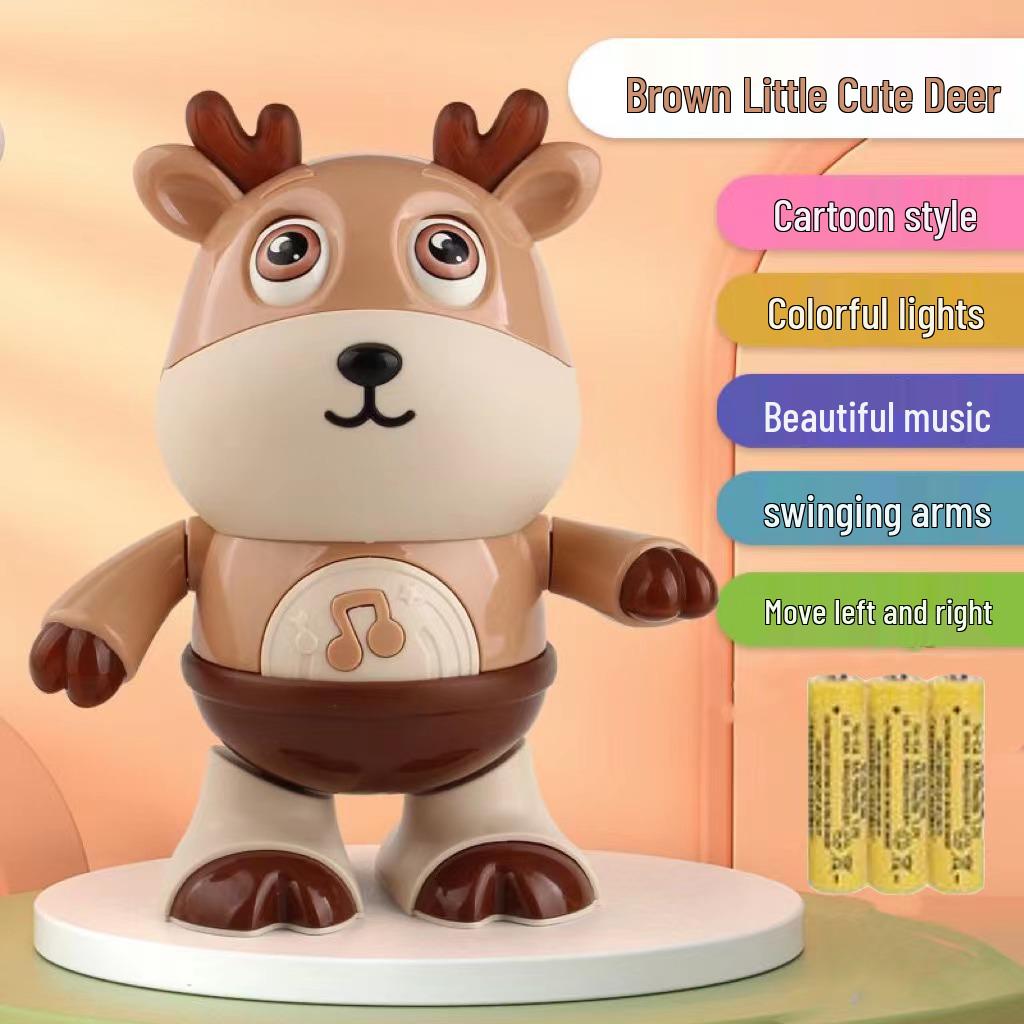 Electric Deer Toy with Sound, Light, Swinging, and Winking Eyes - Children's Toy Inspired by TikTok.