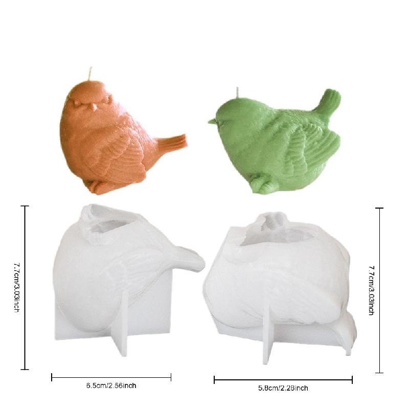 

2025 new Simulated Bird Scented Candle Resin Silicone Mold Glue DIY Stereo Woodpecker Plaster Ornaments Home Decor
