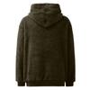 Women's Fashion Solid Colour Hooded Long Sleeve Zip Plush Sweatshirt Top
