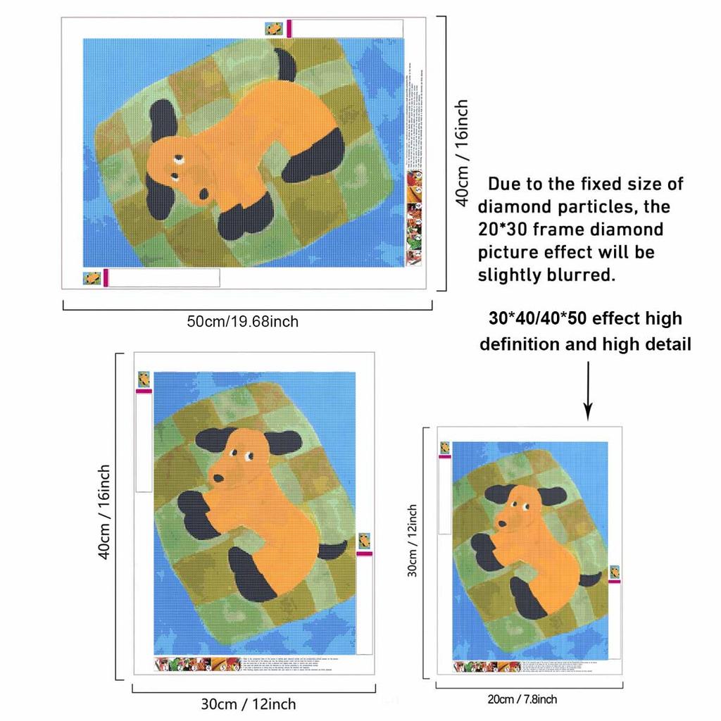 5D Diamond Painting Kits Cartoon Puppy Full Round Drill Crystal Rhinestone DIY Art Craft Home Wall Decor Decoration Gift