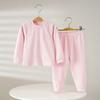 Children's Thermal Underwear Set: Cozy Fleece for Fall/Winter, Sizes 66-175, Pure Cotton, Unisex.