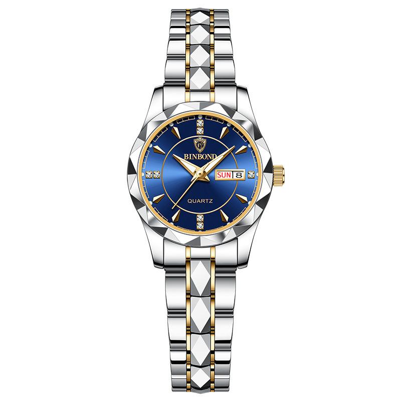 Watch Stainless steel business double calendar waterproof men's watch local tyrant gold watch