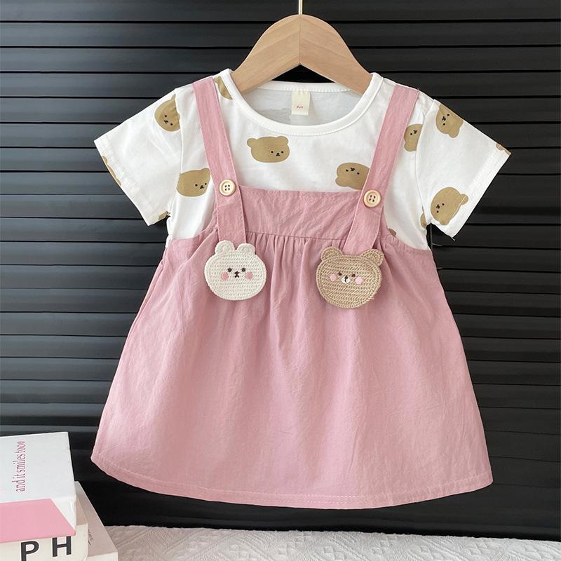 

Polka Dot Summer Suspender Skirt for Girls: Versatile Princess Style for Children 100 cm