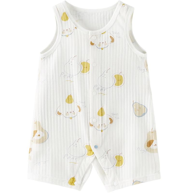 TONGTAI Infant Sleeveless Pure Cotton Summer Bodysuit 66cm