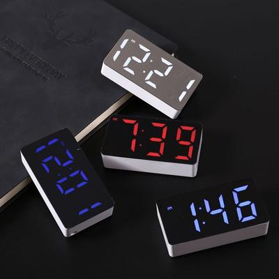 Mini LED Electronic Clock Mirror Watch Smart Small Alarm Clock Desk Digital Mini Table Clock for Bedroom Decoration