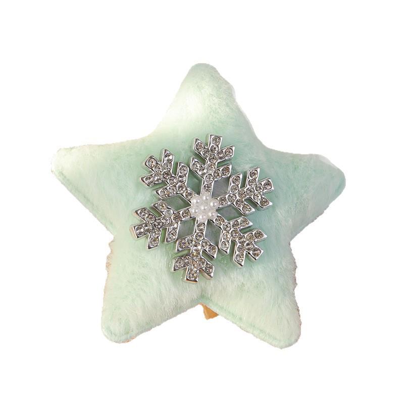 2025 Herbst/Winter Strass Schneeflocken Haarspange - Niedliche Damen BB Seiten Haarspange für Weihnachten