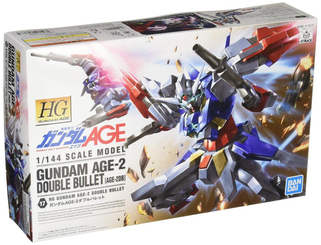 HG Mobile Suit Gundam AGE Gundam Double Bullet Scale Plastic Model AGE-2 1/144 Color-coded