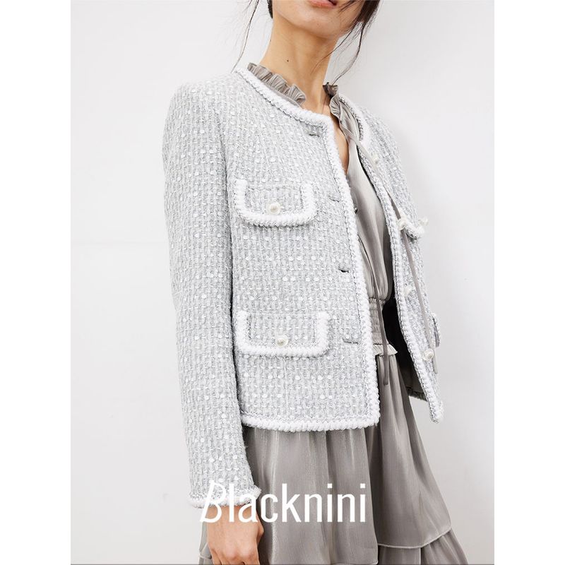 Blacknini Yin Waffle/"Mount Fuji" British Fabric Tweed Outwear/Shorts/Skirt