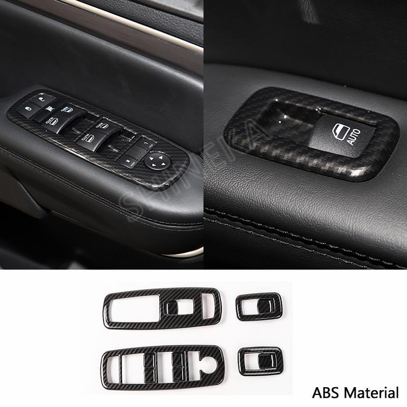 SHINEKA Carbon Fiber Stickers For Jeep Grand Cherokee Car Interior Decoration Cover Accessories For Jeep Grand Cherokee
