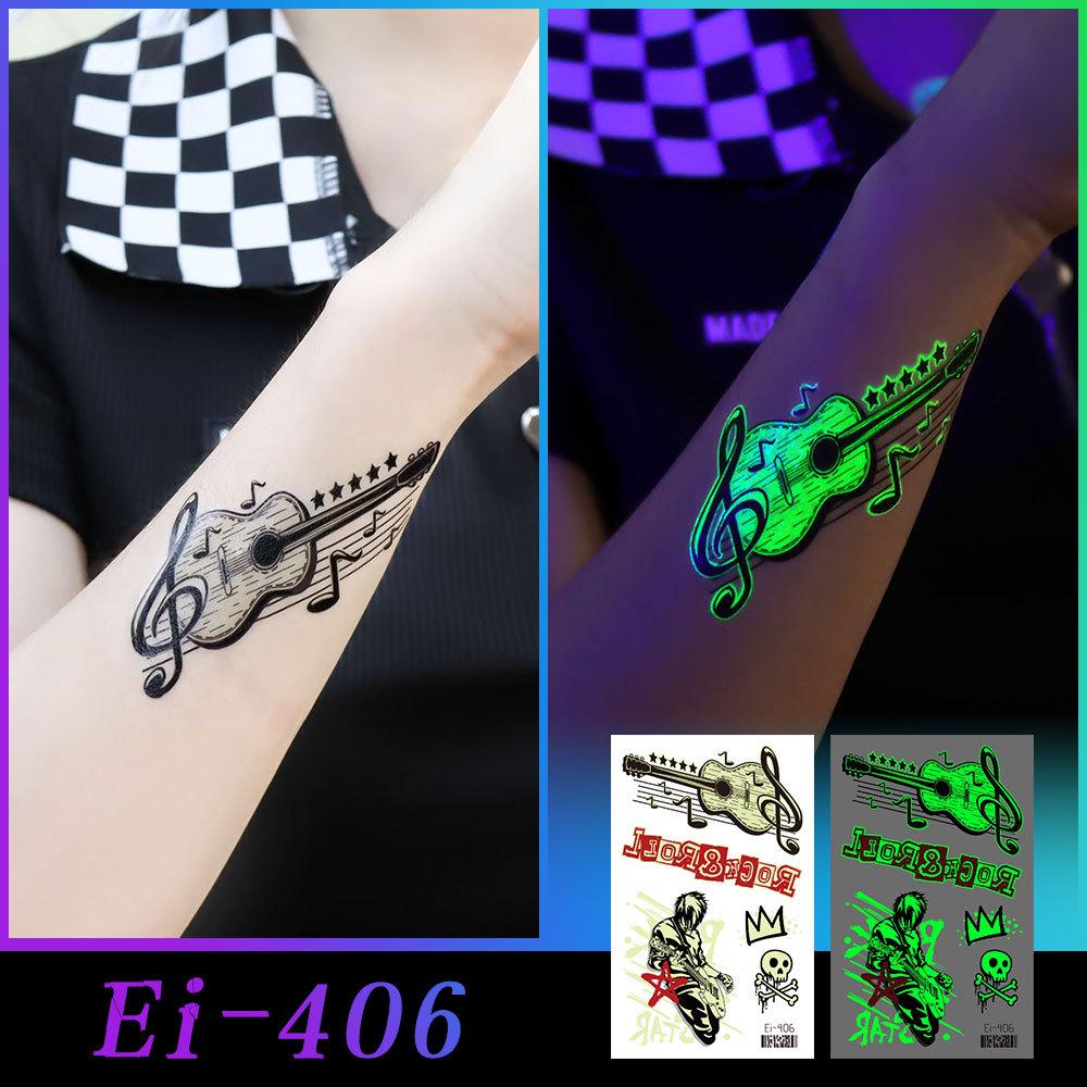 New Luminous Waterproof Rock Band Tattoo Stickers for Concerts & Music Festivals