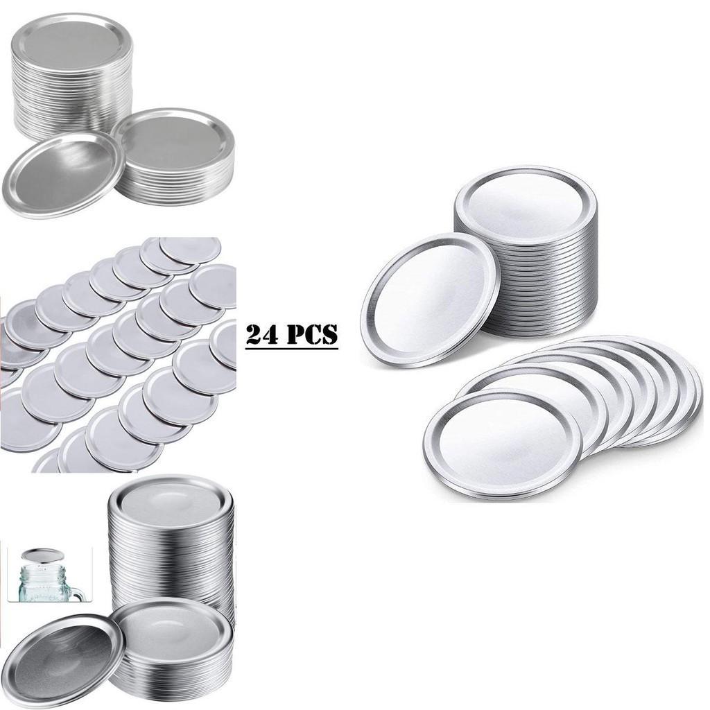 Mason Jar Silver Aluminum Lid For 68mm And 86mm Wide Mouth Storage Containers Kitchen Tool