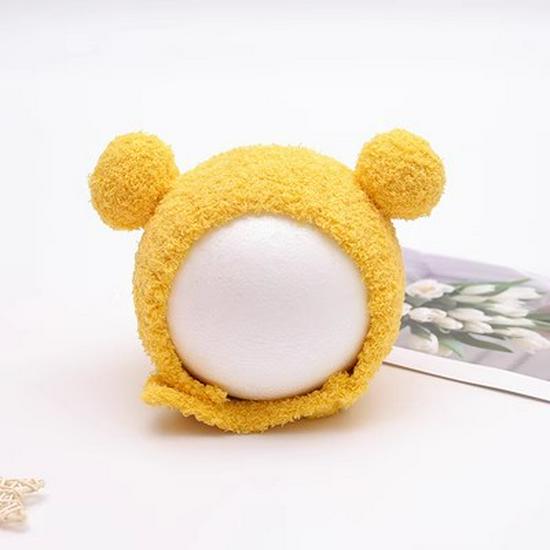 Solid Color Plush Baby Ear Protection Hat for Boys and Girls - Warm Autumn/Winter Style