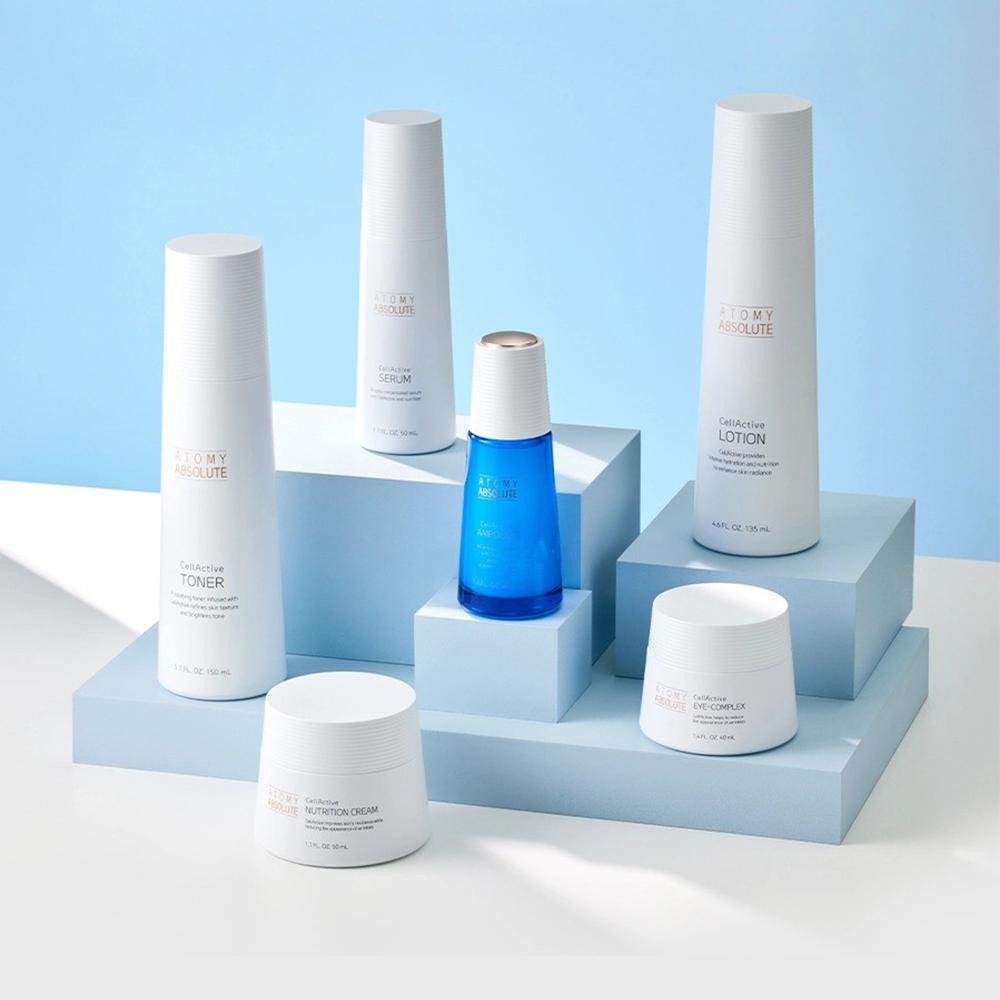 Atomy Absolute Selective Korean Skincare Set (Toner, Ampoule, Serum, Lotion, Eye-Complex, Nutrition Cream), 6 In 1 Skincare Gift Set