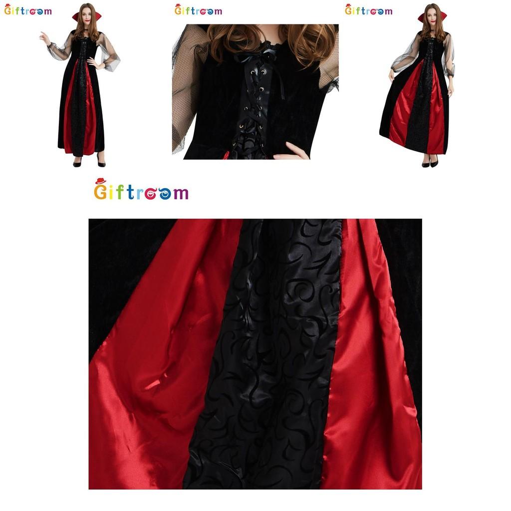 Mesmerizing Halloween Witch Vampire Long Skirt Stage Performance Outfit For Women