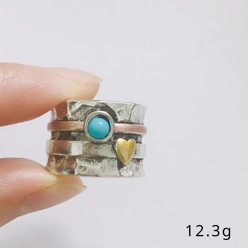 New Retro Minimalist Plated Three Color European and American Wedding Zircon Ring For Both Men and Women