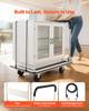 VEVOR Foldable Push Cart Dolly, 660 lbs Load Capacity, Folding Platform Truck with Swivel Wheels, Moving Platform Hand Truck Flatbed Cart