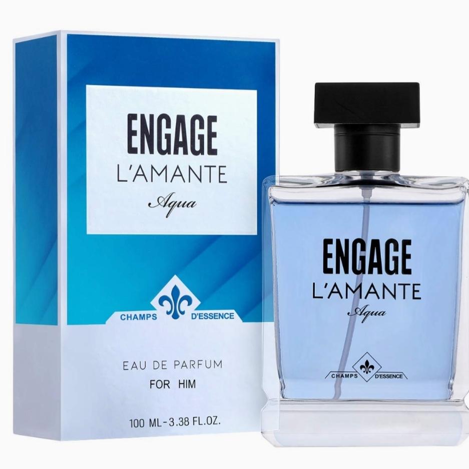 Engage L'amante Aqua Eau De Parfum for Men, Aqua Fragrance Scent, Perfume for Men Long Lasting Smell, Premium Perfume, Skin Friendly, 100ml