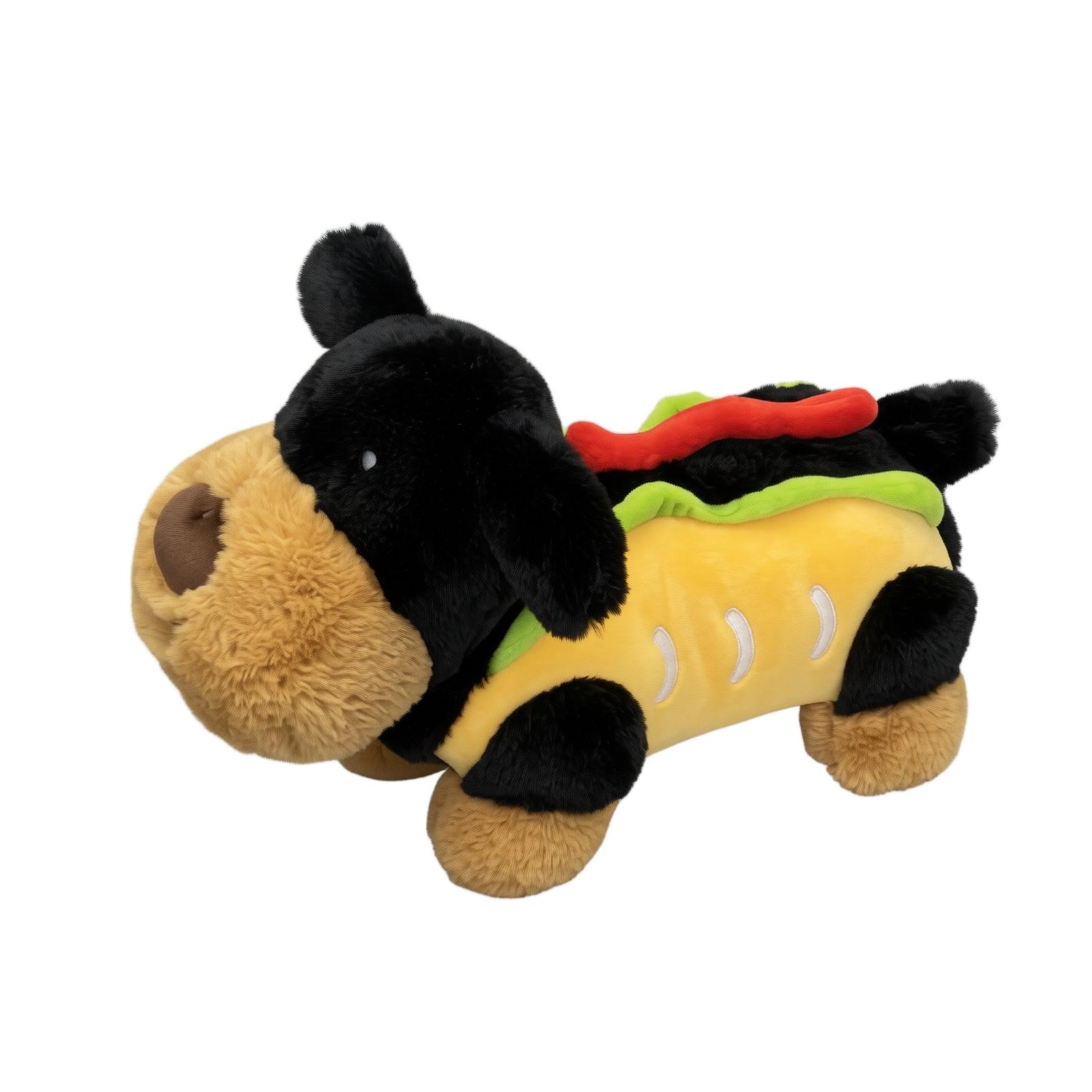 Plush Hot Dog Dog Stuffed Animal Toy Soft Squeeze Squeaky Pet Toy for Kids and Adults Novelty Plushie Gift one size