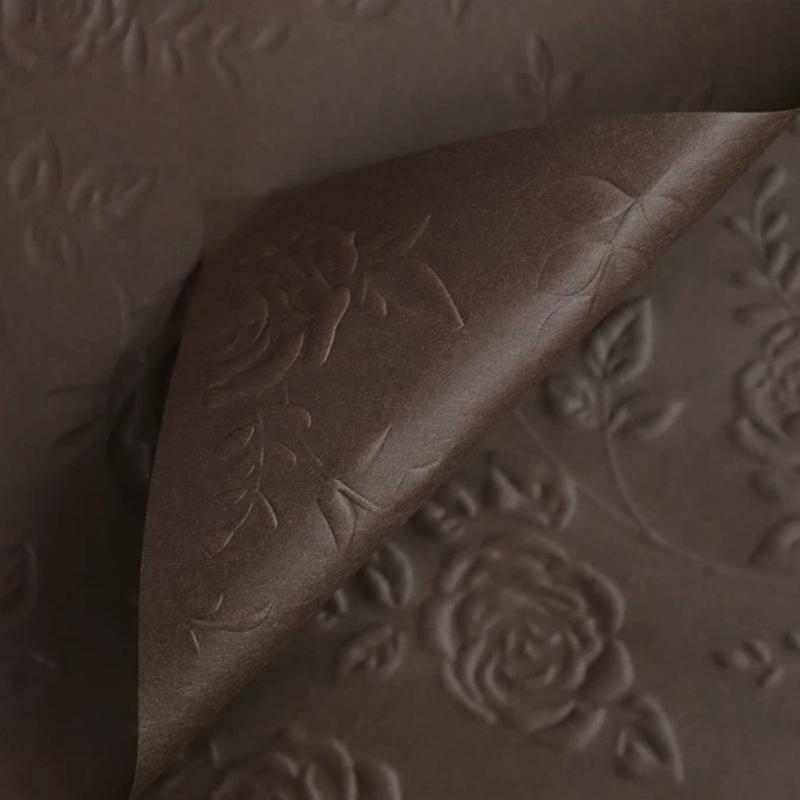 10pcs 58*58cm Art Paper Waterproof Flower Waterproof 3D Relief Art Paper Flower Valentine's Day Gift Packaging Kraft Papers Flower Shops Materials