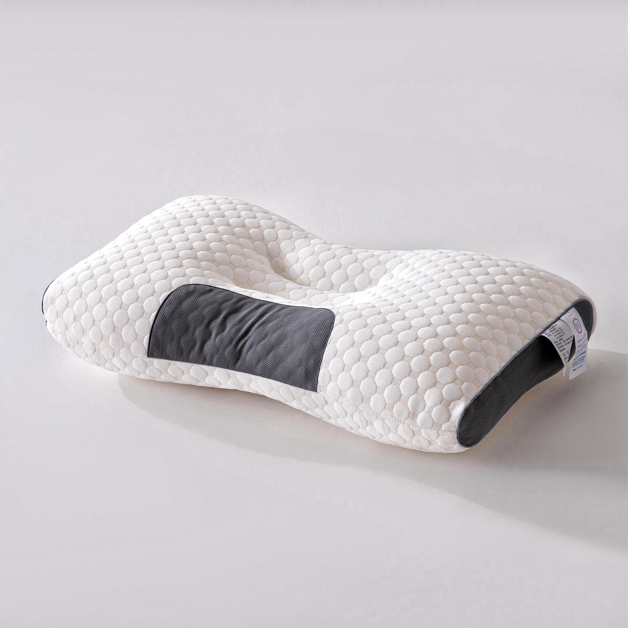 

[Massage Neck Pillow] 2Pcs Soft Adjustable Ergonomic Knitted Massage Neck Pillow Orthopedic Contour Support Pillow 74x48cm