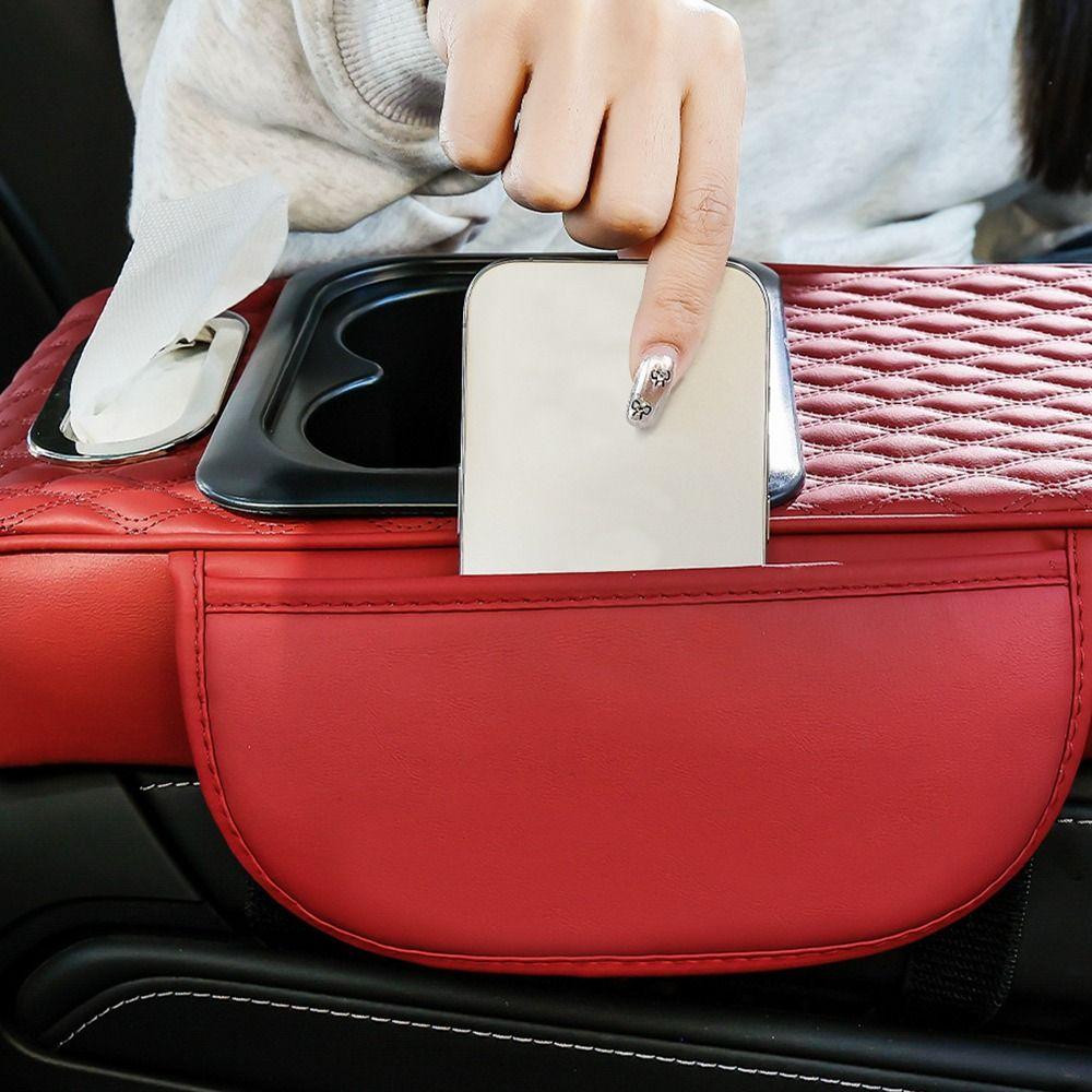 Multifunctional Center Console Armrest Cushion PU Leather Car Armrest Pillow New Armrest Pad  Car