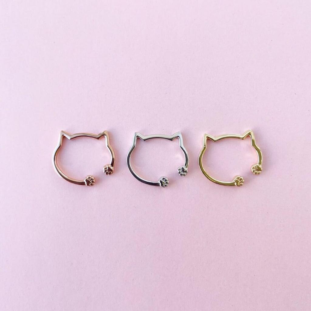 Vendome K10 Pink Cat Ear Cuff Donation Eligible GJAE0342H PG [Official] [VA Aoyama] Earrings, Gold, [Me&Cats Product]