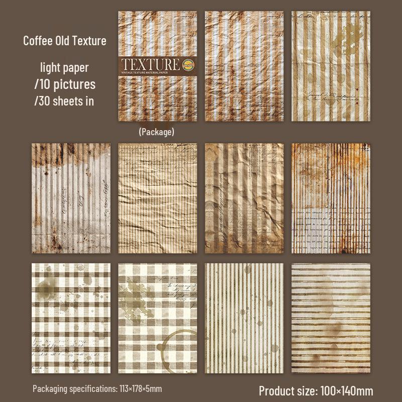 Retro Textured Paper for DIY Bullet Journals – Beautiful Day Series (6 Types)