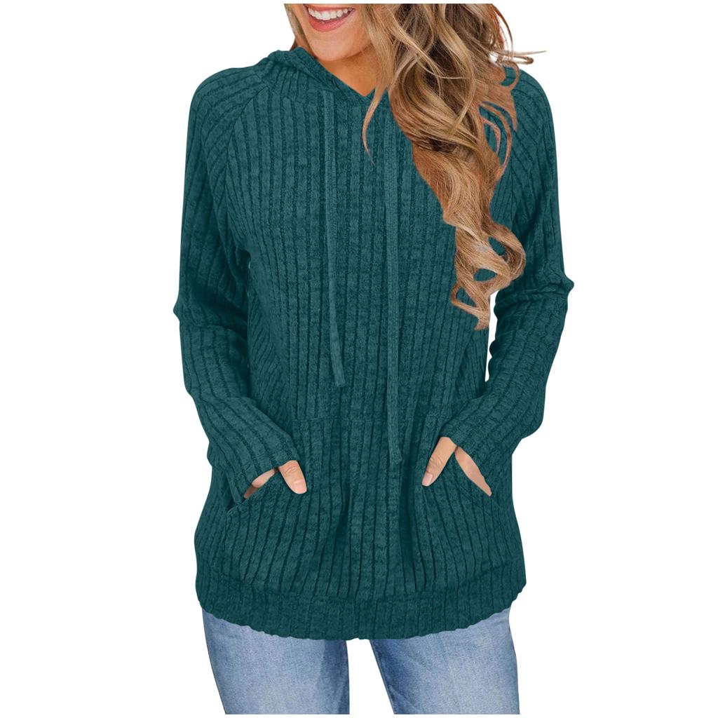 Women's Fashion Oversized Hooded Sweatshirt With Long Sleeves In Solid Colour